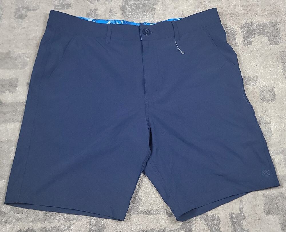SCALES Men's Blue PERFORMANCE Logo SHORTS SIZE 34x8